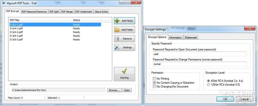 Mgosoft PDF Tools下载,PDF工具箱,PDF加密