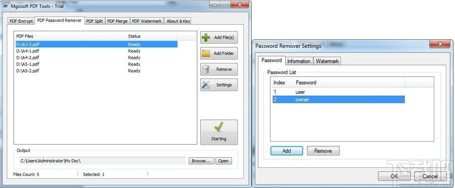 Mgosoft PDF Tools下载,PDF工具箱,PDF加密