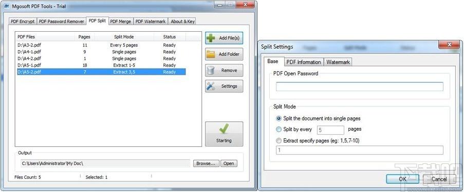 Mgosoft PDF Tools下载,PDF工具箱,PDF加密