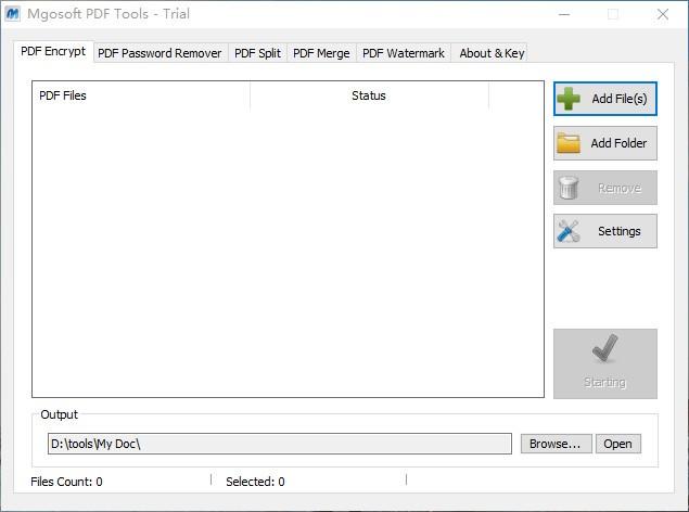 Mgosoft PDF Tools下载,PDF工具箱,PDF加密