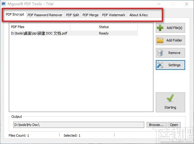 Mgosoft PDF Tools下载,PDF工具箱,PDF加密