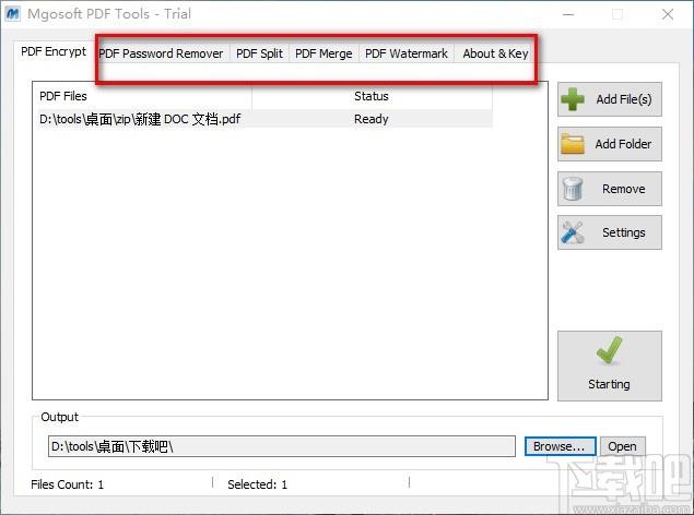 Mgosoft PDF Tools下载,PDF工具箱,PDF加密